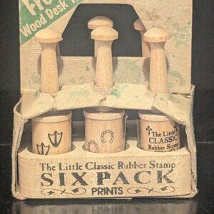 Vintage The Little Classic 6 pack Insects rubber stamp set. Scrapbook Crafts